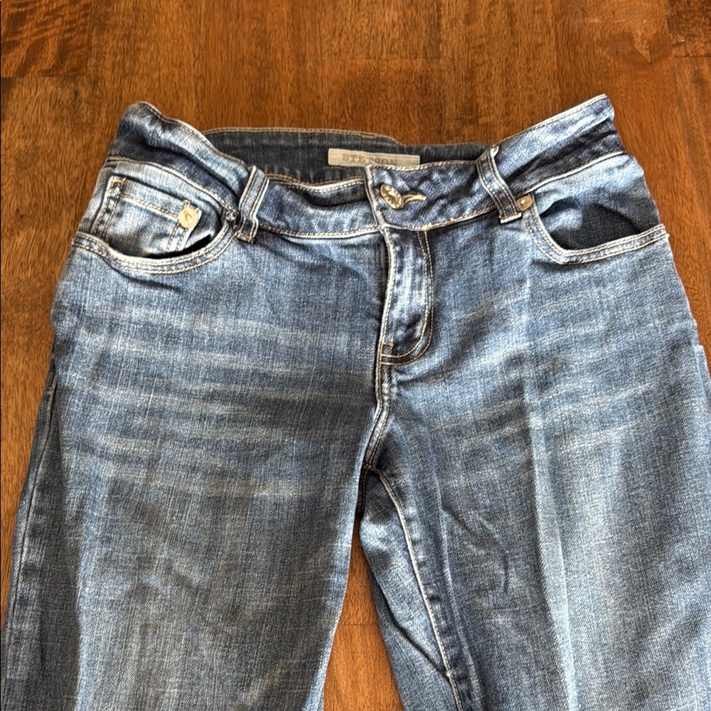 Stetson Blue Flare Wide Leg Jeans